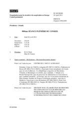 Journal de la 909ème séance plénière du Conseil