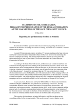 Statement by the Delegation of the Russian Federation on the parliamentary election in Armenia, held on 6 May 2012