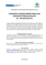 TƏMVF - Konsepsiya sənədlərinin qəbulu