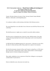 Speech by Deputy First Minister Martin McGuinness