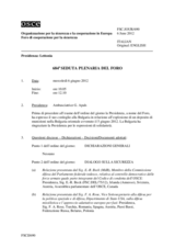 Giornale della 684a Seduta plenaria del Foro di cooperazione per la sicurezza