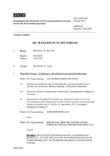 Journal der 683. Plenarsitzung des Forums