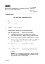 Giornale della 683a Seduta plenaria del Foro di cooperazione per la sicurezza