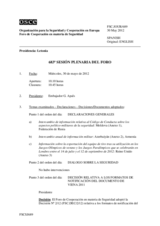 Diario de la 683ª Sesión plenaria del Foro de Cooperación en materia de Seguridad