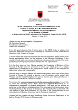 Address by the Deputy Prime Minister and Minister of Foreign Affairs of Albania, H.E. Edmond Haxhinasto