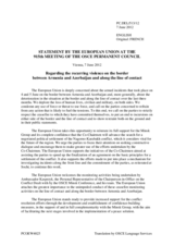 Statement by the Danish Presidency of the Council of the EU on the recent violent incidents at the border between Armenia and Azerbaijan and along the Line of Contact