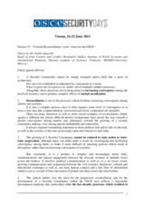 Contribution by Dr. Andrei Zagorski, Leading researcher and Professor, Moscow State Institute of International Relations (MGIMO)