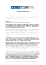 Contribution by Daniel Möckli, Head, Strategic Trends Analysis, Center for Security Studies (CSS)