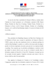Intervention de Francois Alabrune, Ambassadeur, Representant permanent de la France aupres de l’OSCE, au nom des trios etats Co-presidents du Groupe de Minsk