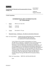 Journal der 917. Sondersitzung des Ständigen Rates