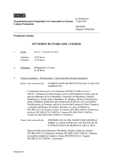 Diario de la 915ª Sesión plenaria del Consejo Permanente 