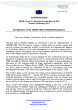 Statement by the Danish Presidency of the Council of the EU on the “Implementation of UNSCR 1325 in the OSCE region” 