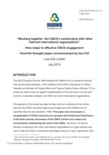 Working together: the OSCE’s relationship with other relevant international organisations