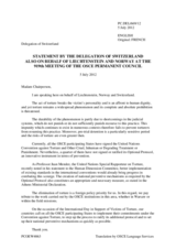Statement by the Delegation of Switzerland, also on behalf of Liechtenstein and Norway, on the International Day in Support of Victims of Torture, observed on 26 June 2012