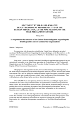 Statement by the Delegation of the Russian Federation in response to the statement by the Delegation of the United States on the draft legislation on foreign agents in the Russian Federation