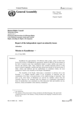 A/HRC/13/23/Add.1 Report of the Independent Expert on Minority Issues, Mission to Kazakhstan