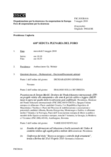 Journal of the 610th Plenary Meeting of the Forum for Security Co-operation (it)