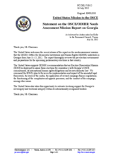 Statement by the Delegation of the United States on the parliamentary elections in Georgia, to be held in October 2012