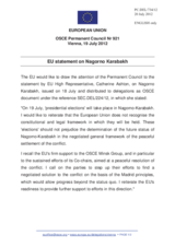 Statement by the Cypriot Presidency of the Council of the EU on the “presidential elections” in Nagorno-Karabakh, to be held on 19 July 2012