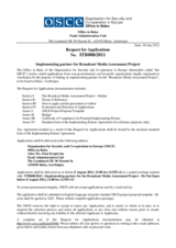 Tender Notice No. 08/2012