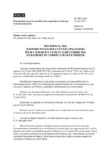 Décision No. 1043 du Conseil permanent