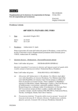 Giornale della 688a Seduta plenaria del Foro di cooperazione per la sicurezza