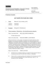 Diario de la 662ª Sesión plenaria del Foro de Cooperación en materia de Seguridad  