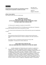 Décision No 10/11 du Forum pour la coopération en matière de sécurité