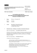 Journal der 50. Gemeinsamen Sitzung des Forums für Sicherheitskooperation und des Ständigen Rates