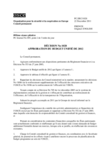 Décision No 1028 du Conseil permanent