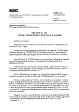 Décision No 1026 du Conseil permanent