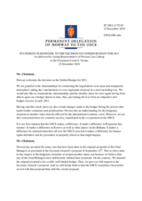 Statement by the Delegation of Norway on the Permanent Council Decision No. 981