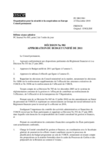 Décision No 981 du Conseil permanent