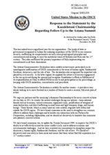 Statement by the Delegation of the United States on the OSCE Summit 2010 – Conclusions and Follow-Up