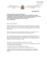 Statement by the Delegation of Canada on the OSCE Summit 2010 – Conclusions and Follow-Up