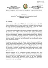 Statement by the Delegation of Azerbaijan on the parliamentary elections in Azerbaijan, held on 7 November 2010