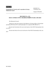 Ministerial Council Decision No. 1/12