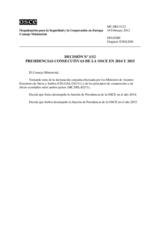 Decisión Nº 1/12  del Consejo Ministerial