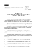 Décision No 3/10 du Conseil ministériel