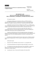 Decisione N.3/10 del Consiglio dei ministri