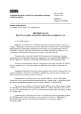 Décision No 953 du Conseil permanent