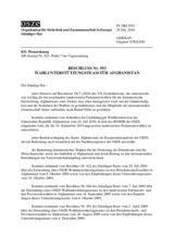 Beschluss Nr. 953 des Ständigen Rates