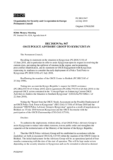 Permanent Council Decision No. 947