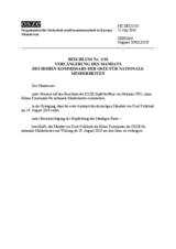 Beschluss Nr. 2/10 des Ministerrats