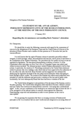 Statement by the Delegation of the Russian Federation in response to the statement by the Delegation of the United States on the Article 31 demonstrations in the Russian Federation 