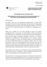 Stellungnahme der Schweiz zum Bericht der Sonderbeauftragten und Koordinatorin für die Bekämpfung des Menschenhandels