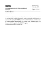 Statement by the Delegation of the Russian Federation in response to the report by the OSCE Representative to the Latvian-Russian Joint Commission on Military Pensioners, Lieutenant Colonel Helmut Napiontek