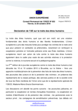 Statement by the Belgian Presidency of the Council of the European Union on the 4th European Union Anti-Trafficking Day, held on 18 October 2010