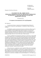 Statement by the Delegation of the Russian Federation in response to the address by the Deputy Minister for Foreign Affairs of Georgia, H.E. Sergi Kapanadze