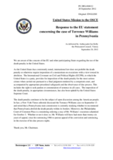 Statement by the Delegation of the United States in response to statements on the death penalty in the United States of America
